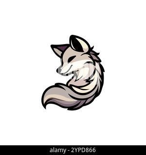 Niedliches Fuchs-Logo. Vektorsymbol des wilden Fuchs-Symbols. Stilvolle Fuchsfigur in Farbe. Stock Vektor