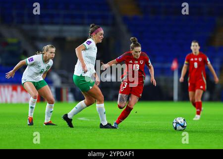 Cardiff, Großbritannien. November 2024. Während des UEFA-Qualifikationsspiels der Frauen im Cardiff City Stadium in Cardiff. Der Bildnachweis sollte lauten: Annabel Lee-Ellis/Sportimage Credit: Sportimage Ltd/Alamy Live News Stockfoto
