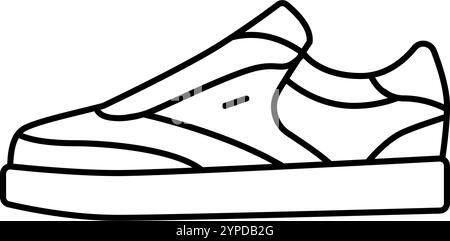 Turnschuhe Streetwear Stoff Mode Linie Icon Vektor Illustration Stock Vektor