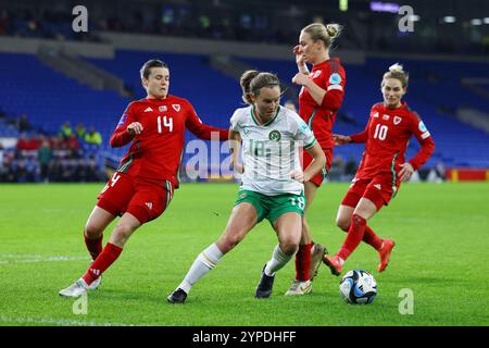 Cardiff, Großbritannien. November 2024. Während des UEFA-Qualifikationsspiels der Frauen im Cardiff City Stadium in Cardiff. Der Bildnachweis sollte lauten: Annabel Lee-Ellis/Sportimage Credit: Sportimage Ltd/Alamy Live News Stockfoto