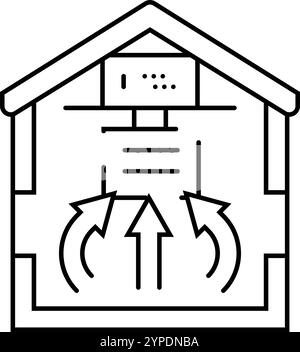 Abbildung des Symbols für die Rückluftleitung Stock Vektor