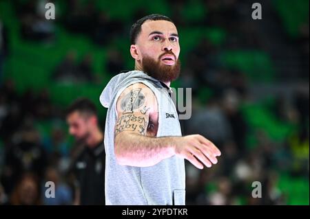 55 Mike James von AS Monaco spielt während des 12. Runde-Spiel zwischen Panathinaikos AKTOR Athen und AS Monaco in der OAKA Altion Arena in Athen, Griechenland, am 29. November 2024. Stockfoto