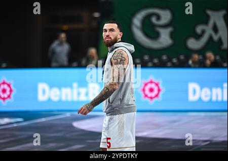 55 Mike James von AS Monaco spielt während des 12. Runde-Spiel zwischen Panathinaikos AKTOR Athen und AS Monaco in der OAKA Altion Arena in Athen, Griechenland, am 29. November 2024. Stockfoto