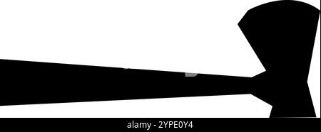 Stilisierte Vektorgrafik einer Axt, die Konzepte der Tischlerei, Handarbeit und traditionelle Werkzeuge verkörpert, geeignet für Logos, Symbole, oder zu illustrativen Zwecken Stock Vektor