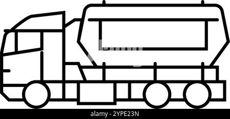 Transport Holz Pellets Linie Symbol Vektor Illustration Stock Vektor
