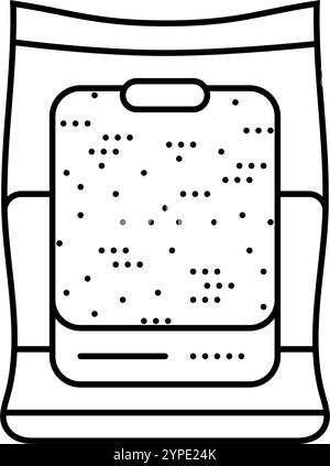 Granulat Holz Pellets Linie Symbol Vektor Illustration Stock Vektor