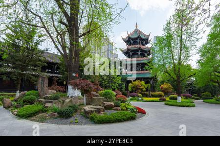 Chongli Pavillon, Wangjiang Tower Park, Chengdu, Sichuan, China Stockfoto