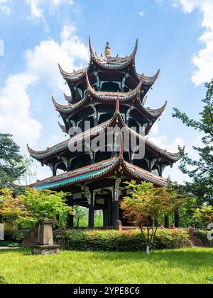 Chongli Pavillon, Wangjiang Tower Park, Chengdu, Sichuan, China Stockfoto
