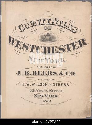 County atlas of Westchester, New York. Veröffentlicht von J.B. Beers & Co., unterstützt von S.W. Wilson und anderen. [Titelseite.] 1872 Stockfoto