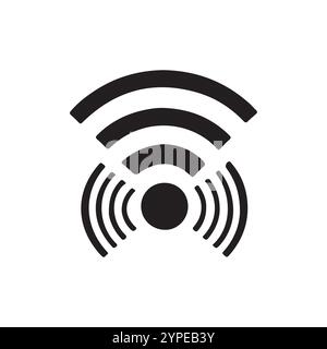 WLAN-Symbol. Kostenloses wlan, Schild mit isoliertem Symbol. wi-fi-Netzwerklogo. Flache Abbildung des wlan-Vektorsymbols. Stock Vektor