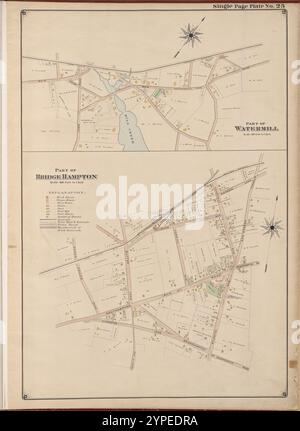 Suffolk County, V. 1, Single Plate No. 25 [Map Bounded by Part of Watermill, Part of Bridge Hampton] 1902 - 1909 Stockfoto
