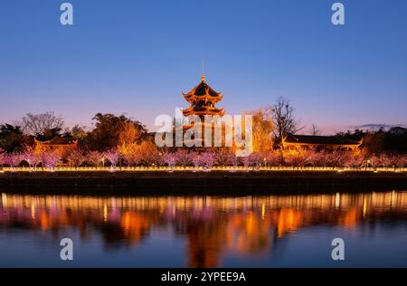 Chongli Pavillon, Wangjiang Tower Park, Chengdu, Sichuan, China Stockfoto