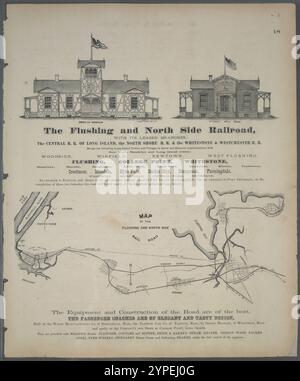 Die Flushing and North Side Railroad mit ihren gemieteten Zweigen 1873 von Beers, F. W. (Frederick W.) Stockfoto