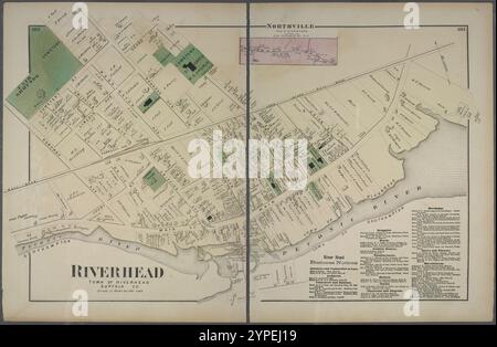 Riverhead, Town of Riverhead, Suffolk Co. - Northville, Town of Riverhead, Suffolk Co. 1873 by Beers, F. W. (Frederick W.) Stockfoto