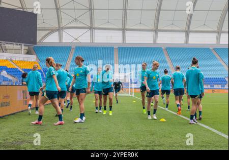 Robina, Australien. November 2024 30. Gold Coast, Australien, 30. November 2024: Spieler der Matildas während des CommBank Matildas Trainings für das Spiel gegen brasilianische Frauen im CBUS Super Stadium in Robina, Australien Matthew Starling (Promediapix/SPP) Credit: SPP Sport Press Photo. /Alamy Live News Stockfoto