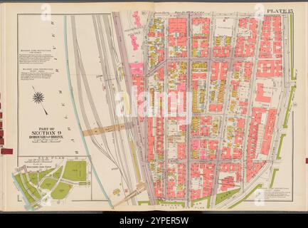Double Page Plate No. 15, Teil von Section 9, Borough of the Bronx: [Begrenzt durch W. 166th Street, Jerome Avenue, W. 161st Street und (Harlem River) Sedgwick Avenue] 1942 - 1957 Stockfoto