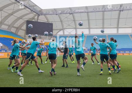 Robina, Australien. November 2024 30. Gold Coast, Australien, 30. November 2024: Spieler der Matildas während des CommBank Matildas Trainings für das Spiel gegen brasilianische Frauen im CBUS Super Stadium in Robina, Australien Matthew Starling (Promediapix/SPP) Credit: SPP Sport Press Photo. /Alamy Live News Stockfoto