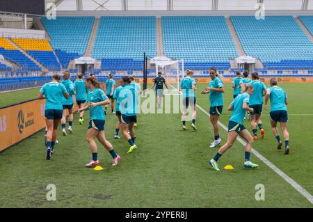 Robina, Australien. November 2024 30. Gold Coast, Australien, 30. November 2024: Spieler der Matildas während des CommBank Matildas Trainings für das Spiel gegen brasilianische Frauen im CBUS Super Stadium in Robina, Australien Matthew Starling (Promediapix/SPP) Credit: SPP Sport Press Photo. /Alamy Live News Stockfoto