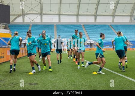 Robina, Australien. November 2024 30. Gold Coast, Australien, 30. November 2024: Spieler der Matildas während des CommBank Matildas Trainings für das Spiel gegen brasilianische Frauen im CBUS Super Stadium in Robina, Australien Matthew Starling (Promediapix/SPP) Credit: SPP Sport Press Photo. /Alamy Live News Stockfoto