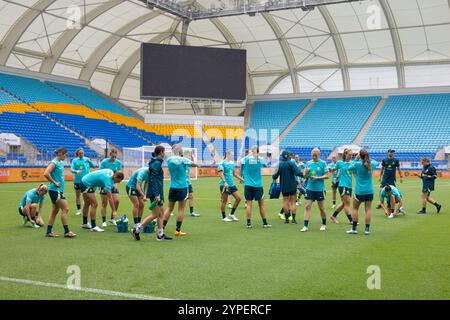 Robina, Australien. November 2024 30. Gold Coast, Australien, 30. November 2024: Spieler der Matildas während des CommBank Matildas Trainings für das Spiel gegen brasilianische Frauen im CBUS Super Stadium in Robina, Australien Matthew Starling (Promediapix/SPP) Credit: SPP Sport Press Photo. /Alamy Live News Stockfoto