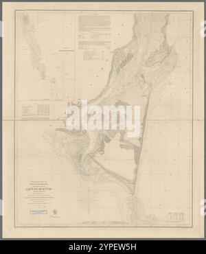 Vorläufige Karte der Frying Pan Shoals and Entrances to Cape Fear River, North Carolina 1857 von Bache, A.D. (Alexander Dallas), 1806-1867 Stockfoto