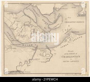 Plan zur Belagerung von Charleston in South Carolina 1860 Stockfoto