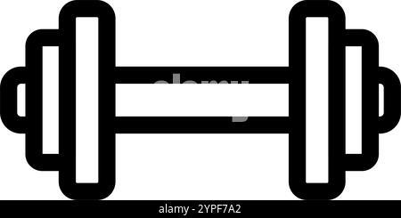 Fitnessgerät zur Stärkung von Kraft und Muskeln – flaches Symbol Stock Vektor