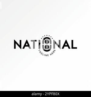 Logo Design Grafik Konzept kreative Premium Vektor Stock Bild Grafik Text Wort National People halten Gruß zusammen zu Monogramm Typografie Branding Stock Vektor