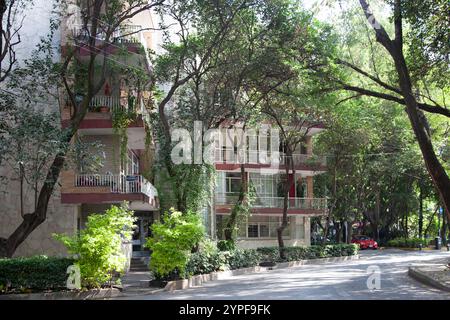 Apartments in La Condesa am Kreisverkehr Amsterdam und Iztaccihuatl , Mexiko-Stadt - Mexiko Stockfoto