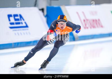 Peking, China. November 2024 30. PEKING, CHINA - NOVEMBER 30: Joep Wennemars tritt auf den 1000 m Herren während der ISU World Cup Speed Skating 2 am 30. November 2024 in Peking, China an (Foto: Andre Weening/Orange Pictures) Credit: Orange Pics BV/Alamy Live News Stockfoto