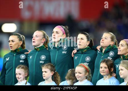 Cardiff, Großbritannien. November 2024. Während des UEFA-Qualifikationsspiels der Frauen im Cardiff City Stadium in Cardiff. Der Bildnachweis sollte lauten: Annabel Lee-Ellis/Sportimage Credit: Sportimage Ltd/Alamy Live News Stockfoto