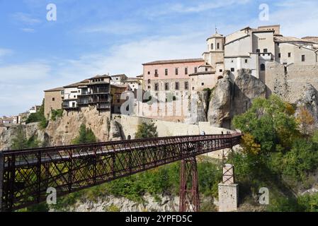 Casas Colgadas oder hängende Häuser in Cuenca, Spanien Stockfoto