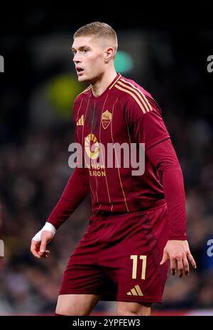 Artem Dovbyk von Roma während der UEFA Europa League, Ligaspiels im Tottenham Hotspur Stadium, London. Bilddatum: Donnerstag, 28. November 2024. Stockfoto