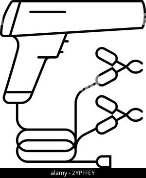 Zeitleuchte Auto Reparatur Werkzeug Linie Symbol Vektor Illustration Stock Vektor