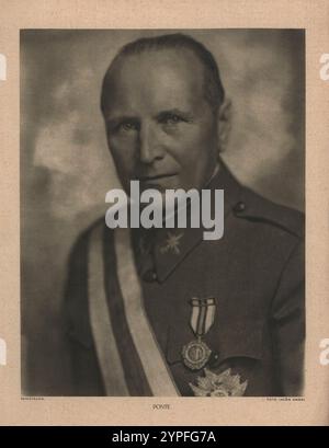 España. Guerra Civil (1936-1939). Militar del Ejército Nacional. Luis Miguel Limia Ponte y Manso de Zúñiga (1882-1952). Teniente general. Foto Jalón Engel (Zaragoza). Stockfoto