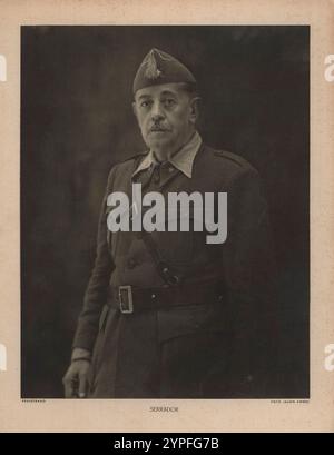 España. Guerra Civil (1936-1939). Militar del Ejército Nacional. Ricardo Serrador Santés. Foto Jalón Engel (Zaragoza). Stockfoto