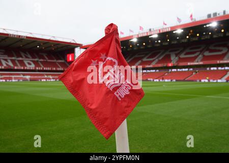 Nottingham, Großbritannien. November 2024 30. Eckflagge während des Premier League-Spiels zwischen Nottingham Forest und Ipswich Town am City Ground, Nottingham am Samstag, den 30. November 2024. (Foto: Jon Hobley | MI News) Credit: MI News & Sport /Alamy Live News Stockfoto