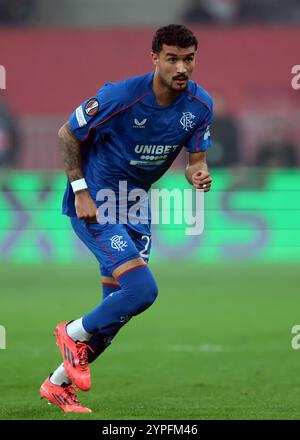 Nizza, Frankreich. November 2024. Jefte von den Rangers beim Spiel der UEFA Europa League im Allianz Riviera Stadium in Nizza. Der Bildnachweis sollte lauten: Jonathan Moscrop/Sportimage Credit: Sportimage Ltd/Alamy Live News Stockfoto