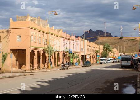 Agdz, eine kleine Stadt in Marokko im Draa-Tal Stockfoto