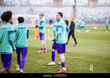 Brüssel, Belgien November 2024 30. Milan Robberechts von RSCA Futures wurde vor einem Fußballspiel zwischen RSCA Futures (U21) und Lierse SK am Samstag, dem 30. November 2024 in Brüssel, am 13. Tag der zweiten Liga der Challenger Pro League 2024-2025 in der belgischen Meisterschaft gezeigt. BELGA FOTO TOM GOYVAERTS Credit: Belga Nachrichtenagentur/Alamy Live News Stockfoto