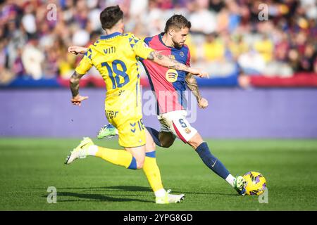 Barcelona, Spanien, Spanien. November 2024 30. Inigo MARTINEZ von Barcelona während des LaLiga-Spiels zwischen dem FC Barcelona und UD Las Palmas bei Estadi Olimpic Lluis Companys am 30. November 2024 in Barcelona. (Kreditbild: © Matthieu Mirville/ZUMA Press Wire) NUR REDAKTIONELLE VERWENDUNG! Nicht für kommerzielle ZWECKE! Quelle: ZUMA Press, Inc./Alamy Live News Stockfoto