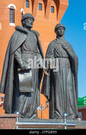 YOSCHKAR-OLA, RUSSLAND - 31. AUGUST 2024: Denkmal für Peter und Fevronia Muromsky. Yoshkar-Ola. Republik Mari El Stockfoto