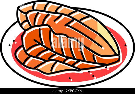 Kimchi Kohl koreanische Küche Farbe Icon Vektor Illustration Stock Vektor