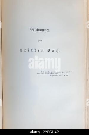 Ergänzungen zum dritten Buch Stockfoto