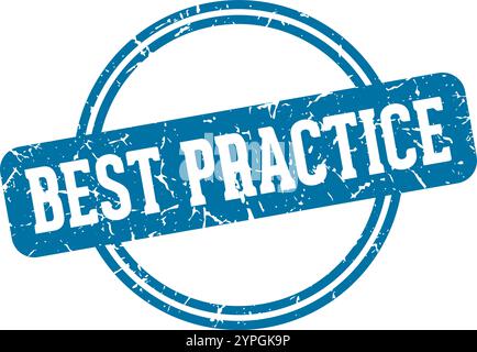 BEST Practice runder Stempel isoliert auf transparentem Hintergrund. BEST Practice-Stempel Stock Vektor