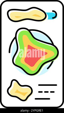 Heatmap ux ui Design Farbe Symbol Vektor. Heatmap-ux-ui-Designzeichen ...