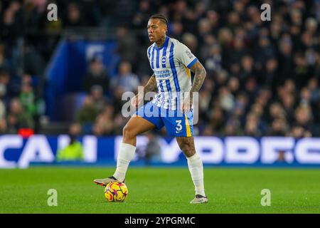 Igor Julio während des Spiels Brighton & Hove Albion FC gegen Southampton FC English Premier League im American Express Stadium, Brighton & Hove, England, Großbritannien am 29. November 2024 Credit: Every Second Media/Alamy Live News Stockfoto