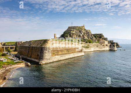 Die alte venezianische Festung in der Stadt Kerkyra auf der Insel Korfu in Griechenland Stockfoto