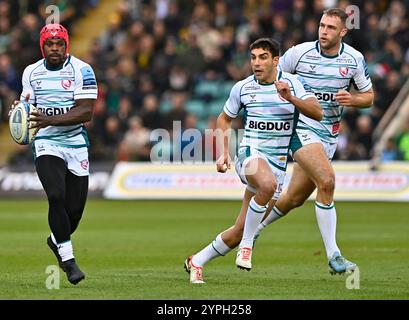 Northampton, Großbritannien. November 2024 30. Christian Wade of GLOUCESTER während des Spiels zwischen Northampton Saints und Gloucester Rugby im Cinch Stadium Franklin's Gardens. Northampton Großbritannien. Quelle: PATRICK ANTHONISZ/Alamy Live News Stockfoto