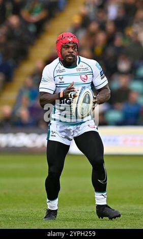 Northampton, Großbritannien. November 2024 30. Christian Wade of GLOUCESTER während des Spiels zwischen Northampton Saints und Gloucester Rugby im Cinch Stadium Franklin's Gardens. Northampton Großbritannien. Quelle: PATRICK ANTHONISZ/Alamy Live News Stockfoto
